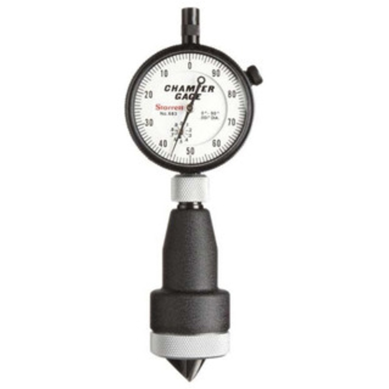 Starrett Dial Internal Chamfer Gage 683-3Z, 0 – 1 Capacity, 0 – 90 Angle Range