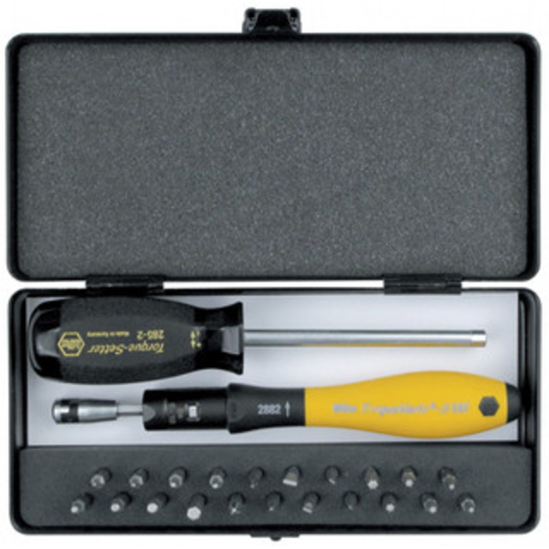 Wiha ESD Safe TorqueVario-S 5-10in/lbs 24 Piece Micro-Bit Set – 28591