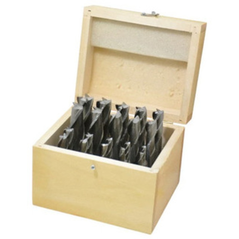 Interstate Single End Mill Set, HSS Uncoated, 20 pcs, Centercutting, 3/16 – 3/4, 2 & 4 Flutes – 71-528-4