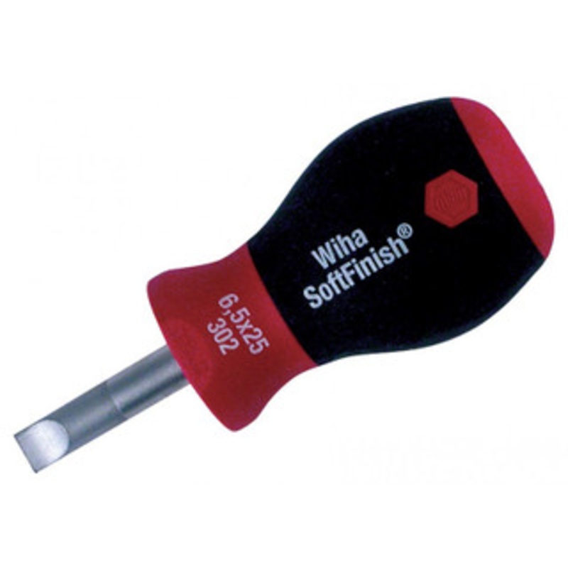 Wiha SoftFinish Stubby Slotted Screwdrivers