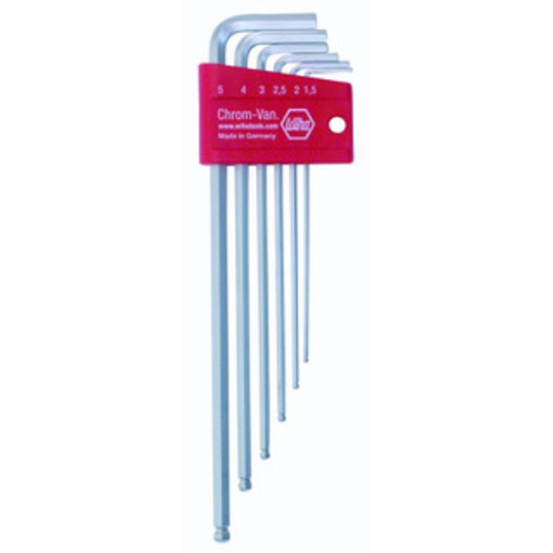 Wiha Ball End Hex L Key Chrome Metric 6 Piece Set – 66995