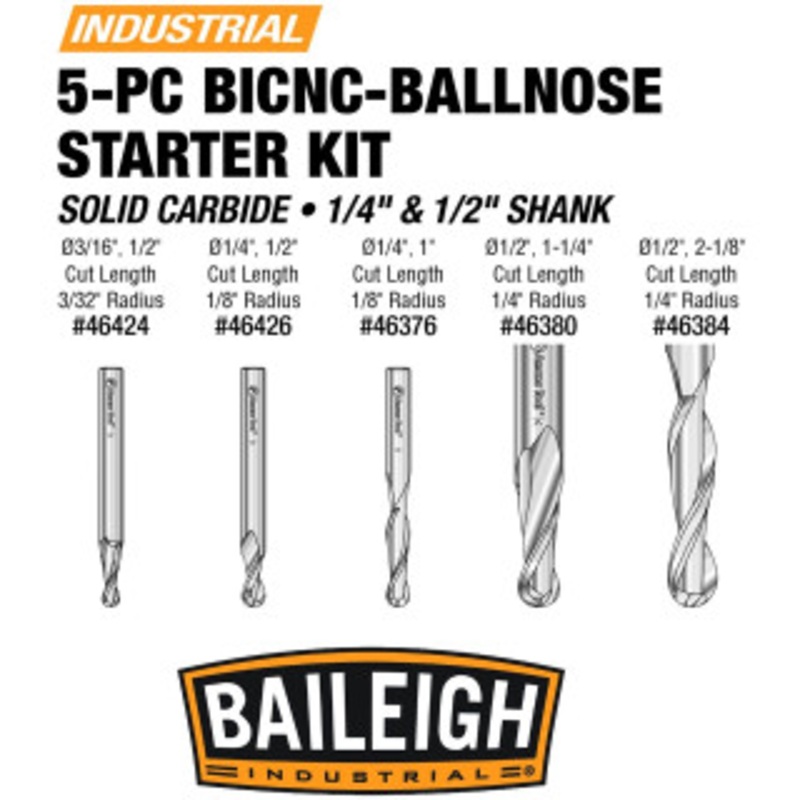 Baileigh BICNC-Ball Nose Starter Kit – BA9-1225139