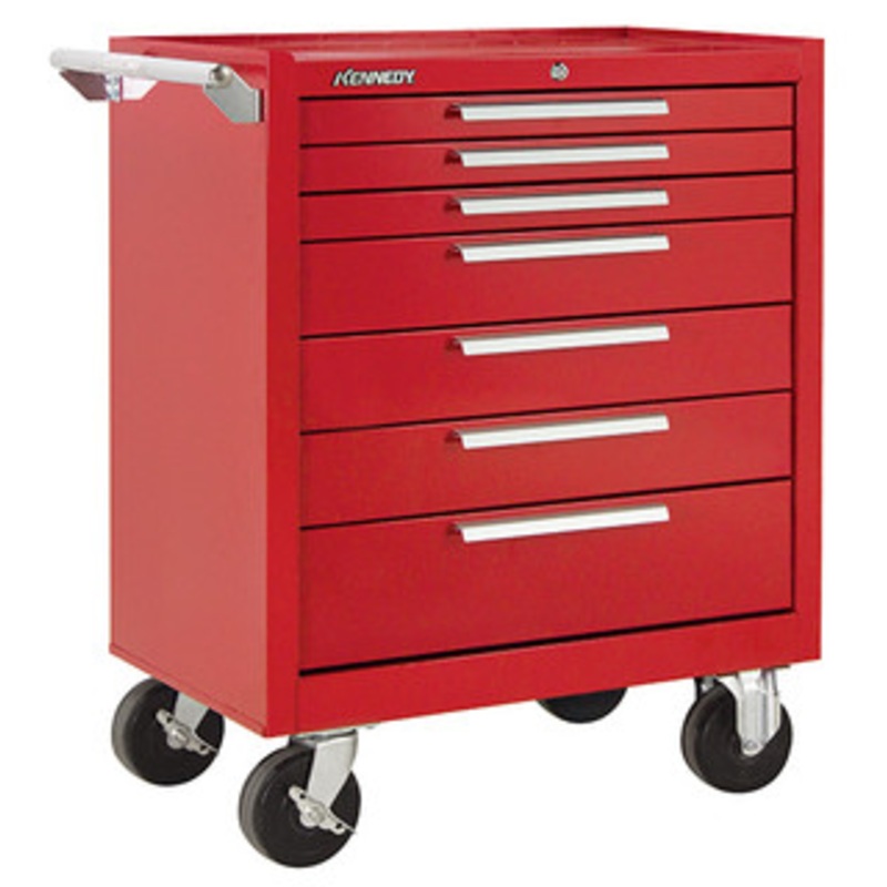 Kennedy K2000 29 7-Drawer Roller Cabinet, Industrial Red – 297XR