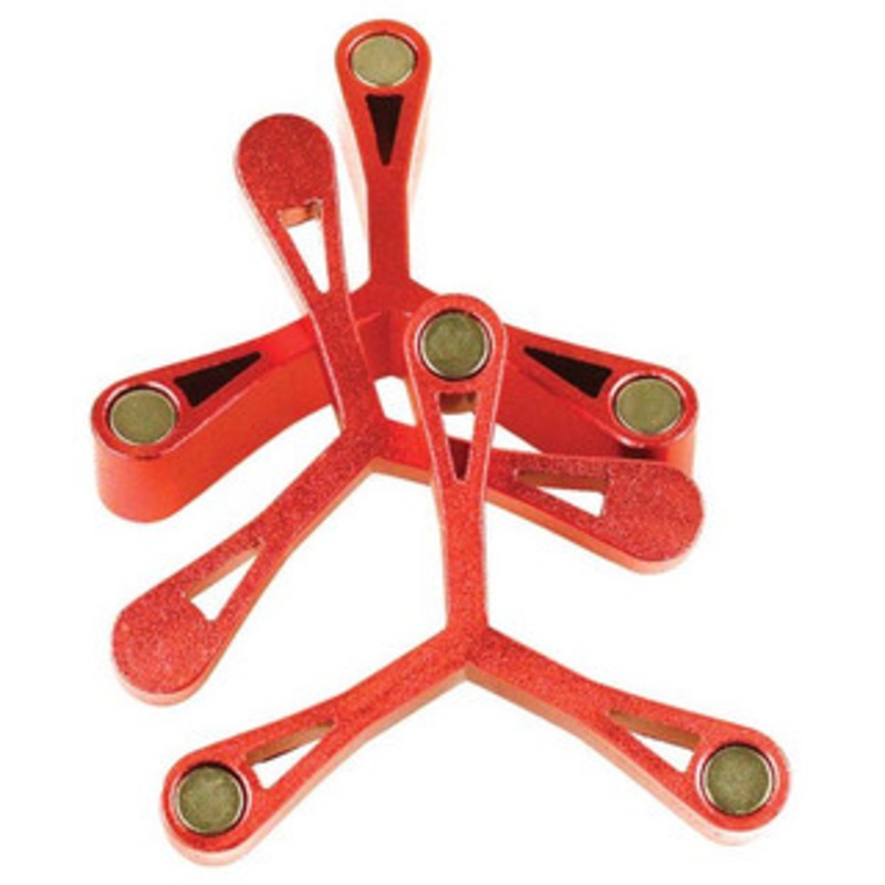 Precise Chuck Stop Set 3CS3R, 3 pc., 8.5, 11.5, 14.5mm Thickness, 3 Diameter, Red, for 3 to 5 3 Jaw Chucks