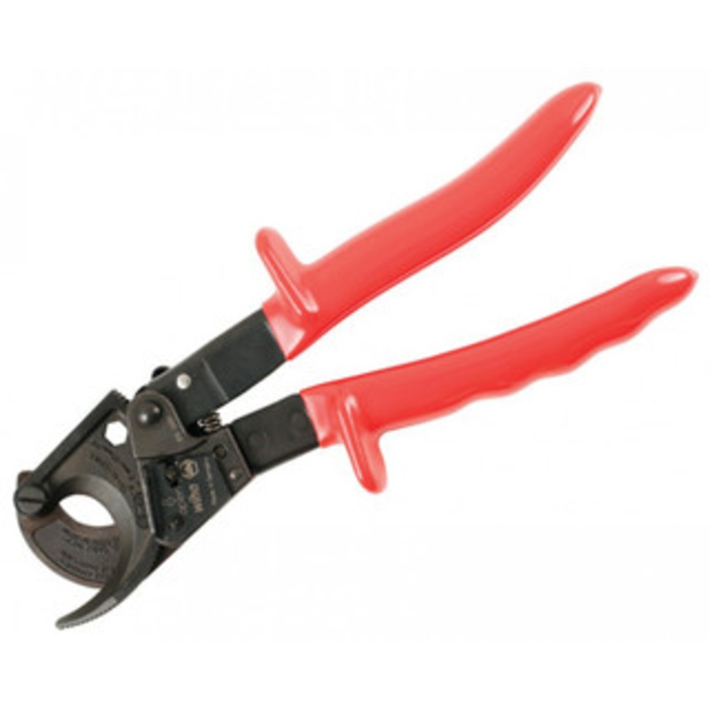 Wiha Insulated Ratcheting Cable Cutters, 10 OAL – 11960