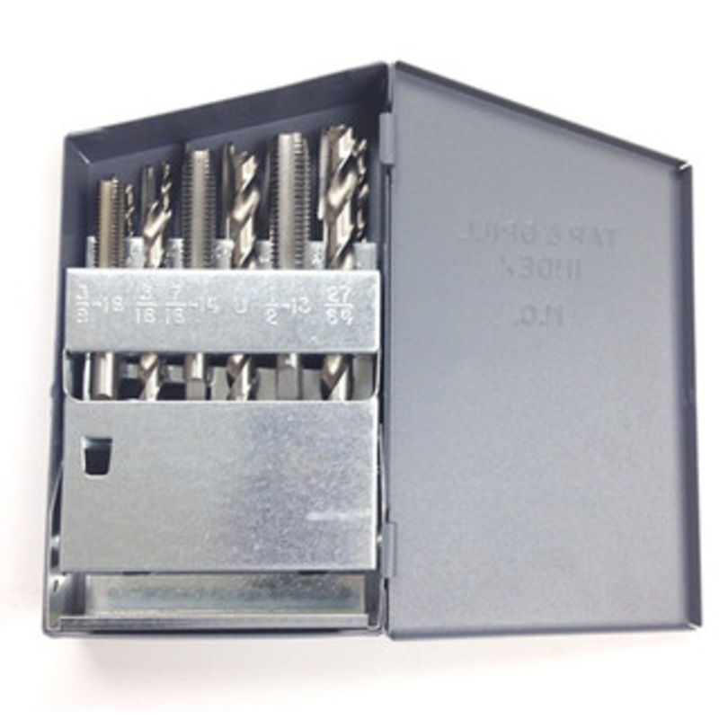 Precise 18 Piece #6 – 1/2 HSS Tap & Drill Combo Set – 1011-0018