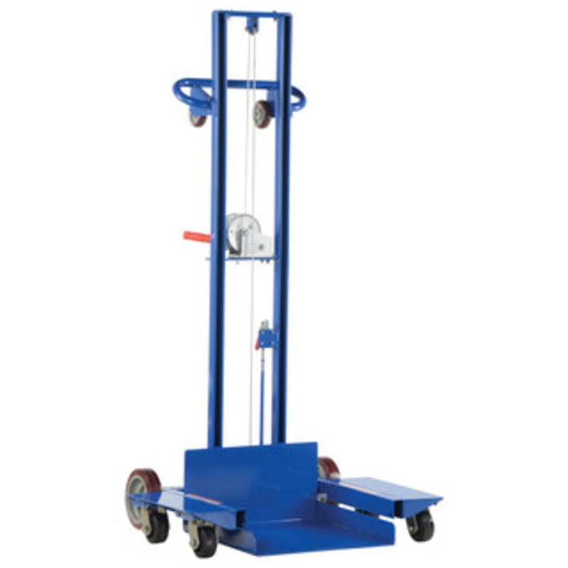 Vestil Low Profile Lite Load Lift, Steel, 20 x 20 Platform, 1/4 to 58 Service Range, Winch Operation – LLPW-500-4SFL