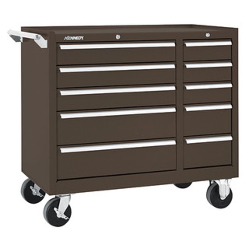 Kennedy K1800 39 10-Drawer Roller Cabinet, Brown Wrinkle – 310XB