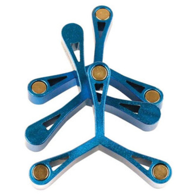Precise Chuck Stop Set 3CS6B, 3 pc., 15, 20, 25mm Thickness, 6 Diameter, Blue, for 5 or larger 3 Jaw Chucks
