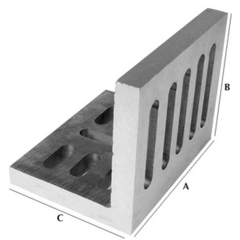 Precise 6 x 5 x 4-1/2 Open End Slotted Angle Plate – 3402-0203