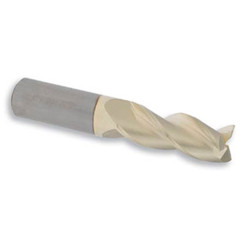 Accupro 3-Flute Zirconium Coated High Performance Single End Mill for Aluminum, 1/4 Mill Dia., 1/4 Shank Dia., 3/8 LOC – 37-222-7