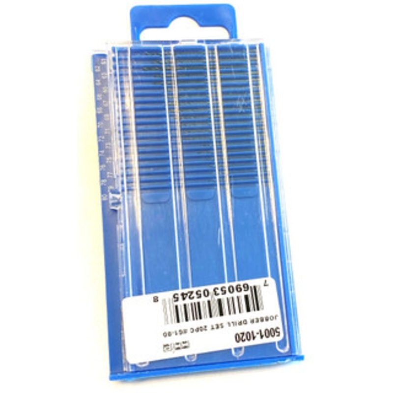 Precise 20 Piece #61-80 HSS Wire Gage Drill Set – 5001-1020