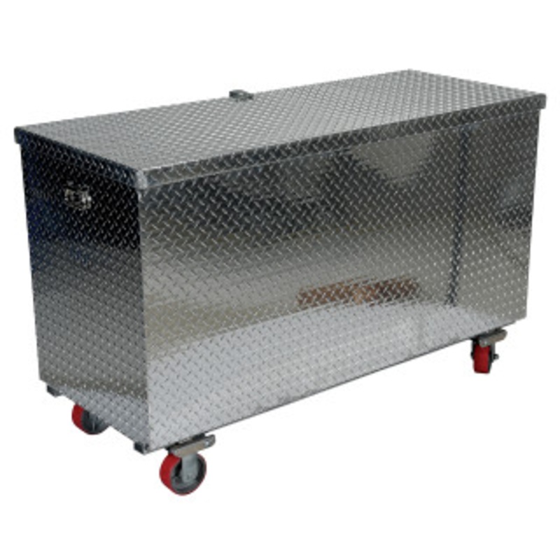 Vestil Aluminum Treadplate Portable Tool Box with Casters, 60 x 24 x 30 – APTS-3060-C