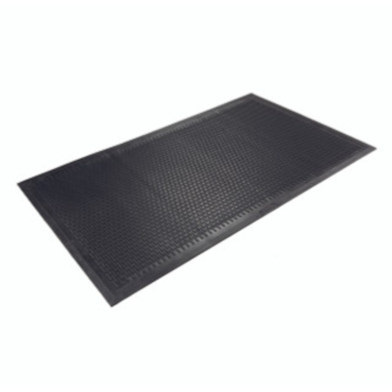 Wearwell Upfront Scraper Mat Grease Resistant Black, 5/16in x 3ft x 5ft Unslotted – 224.516X3X5GRBK