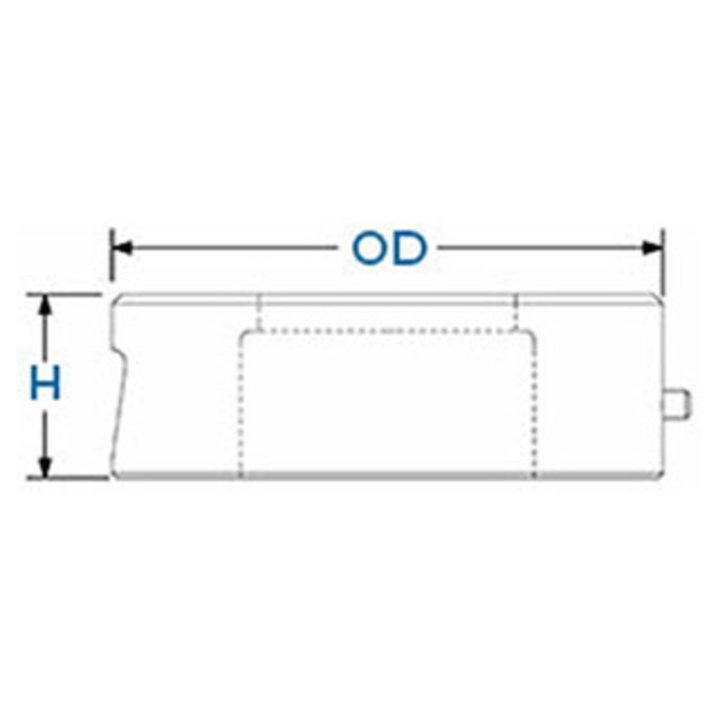 28XX Square Die 4-3/4OD with 1 Whistle Spot – D28XSQ4-3/4
