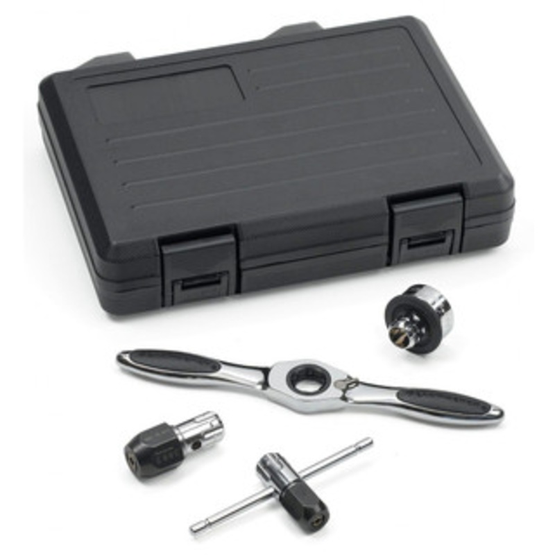 GearWrench 5 Pc. Medium Ratcheting Tap & Die Drive Tool Set #3880 – 46-555-9