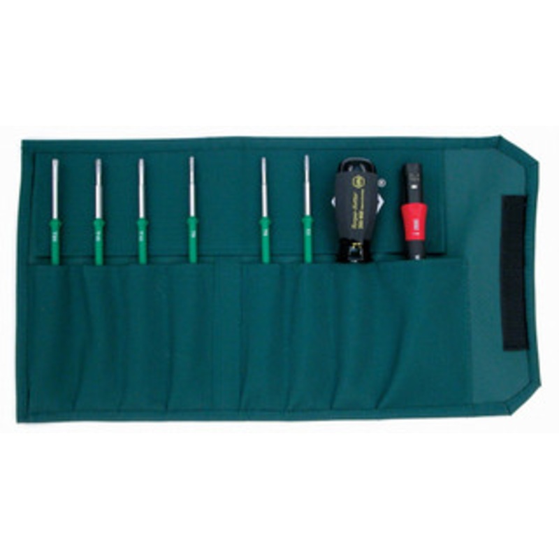 Wiha TorqueControl 8 Piece Torx Blade Set in Canvas Pouch – 28597