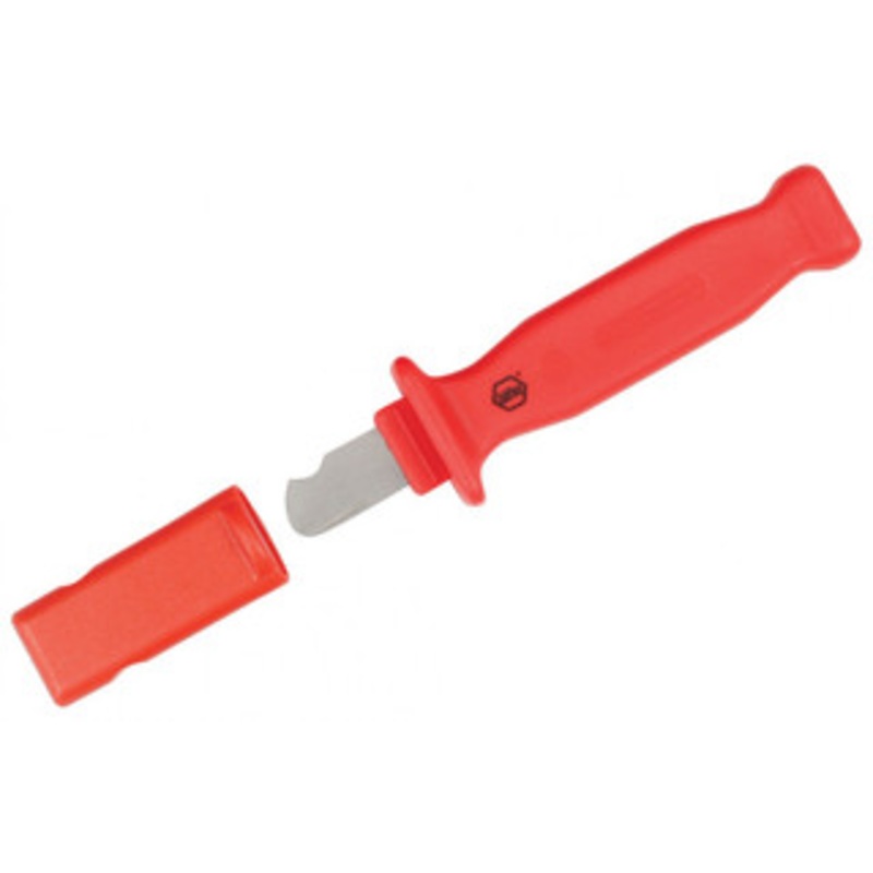 Wiha Insulated Cable Stripping Knife, 35mm Notched Blade – 15050-1