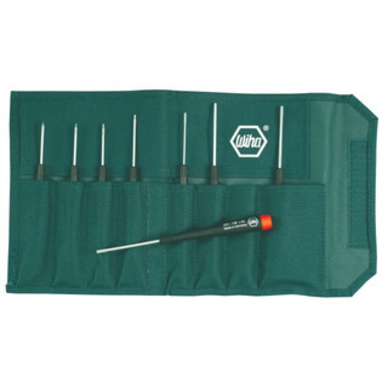 Wiha Precision Hex Inch Screwdriver 8 Piece Set in Canvas Pouch – 26399