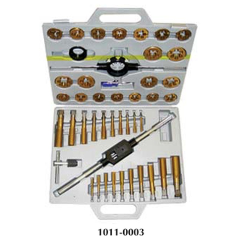Precise 45 Piece 1/4-1 TiN Coated Tungsten Steel Tap & Die Set – 1011-0003