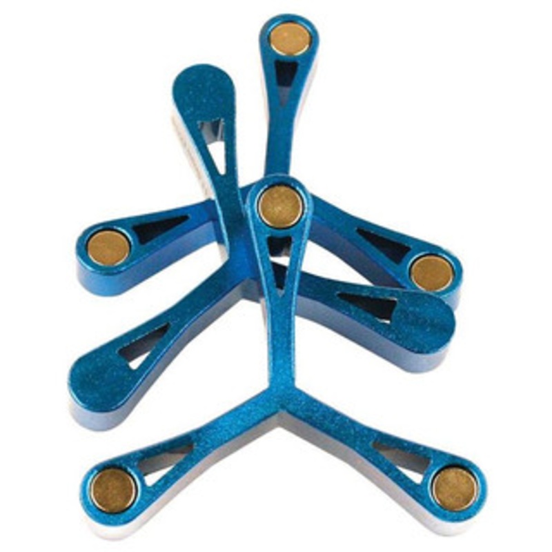 Precise Chuck Stop Set 3CS3B, 3 pc., 8.5, 11.5, 14.5mm Thickness, 3 Diameter, Blue, for 3 to 5 3 Jaw Chucks
