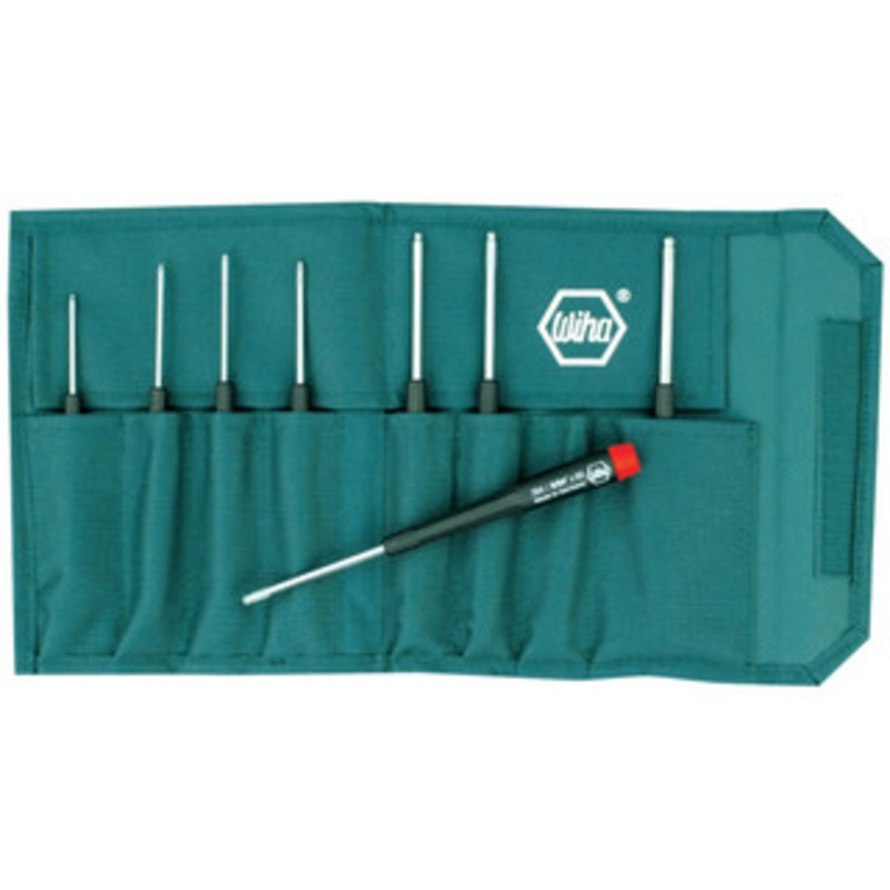 Wiha Precision Ball End Hex Inch Driver 8 Piece Set in Canvas Pouch – 26499