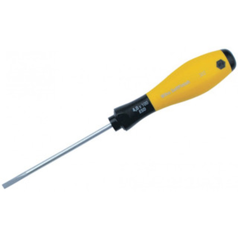 Wiha ESD Safe SoftFinish Cushion Grip Slotted Screwdrivers
