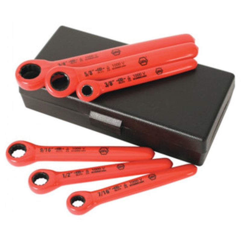 Wiha Insulated Ratchet Wrench 6 Piece Inch Set – 21391