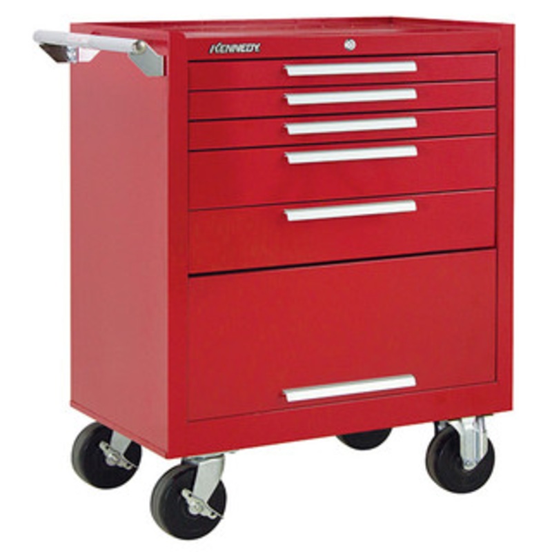 Kennedy K1800 27 5-Drawer Roller Cabinet, Industrial Red – 275XR