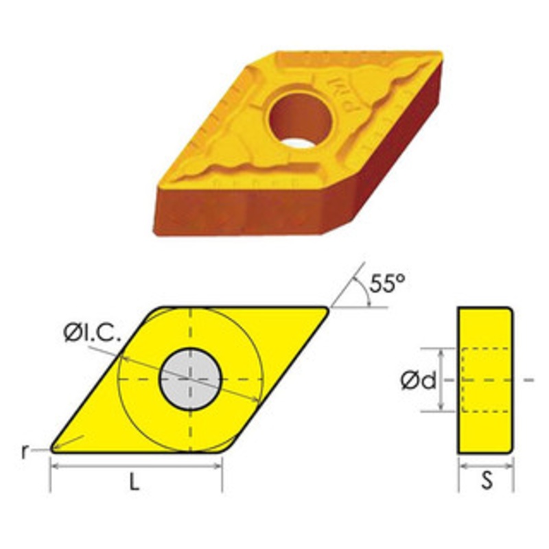 Precise DNMG-432-PM 55 Diamond Negative Rake Carbide Insert (Pack of 10) – 6000-9432