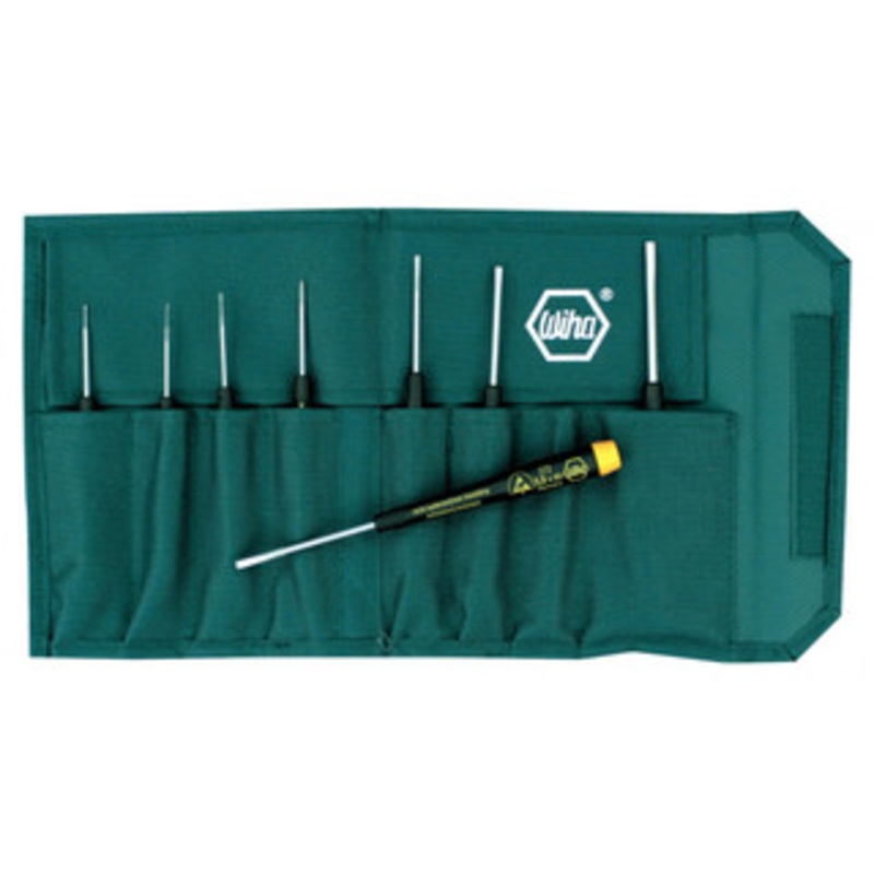 Wiha Precision ESD Safe Slotted Screwdriver 8 Piece Set – 27290